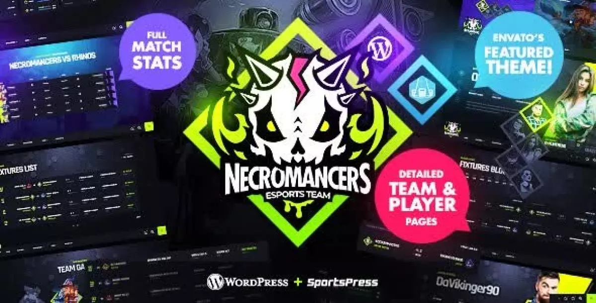 Necromancers - eSports & Gaming Team WordPress Theme 1.2.0