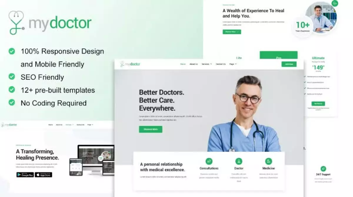 MyDoctor - Doctor On Demand Elementor Template