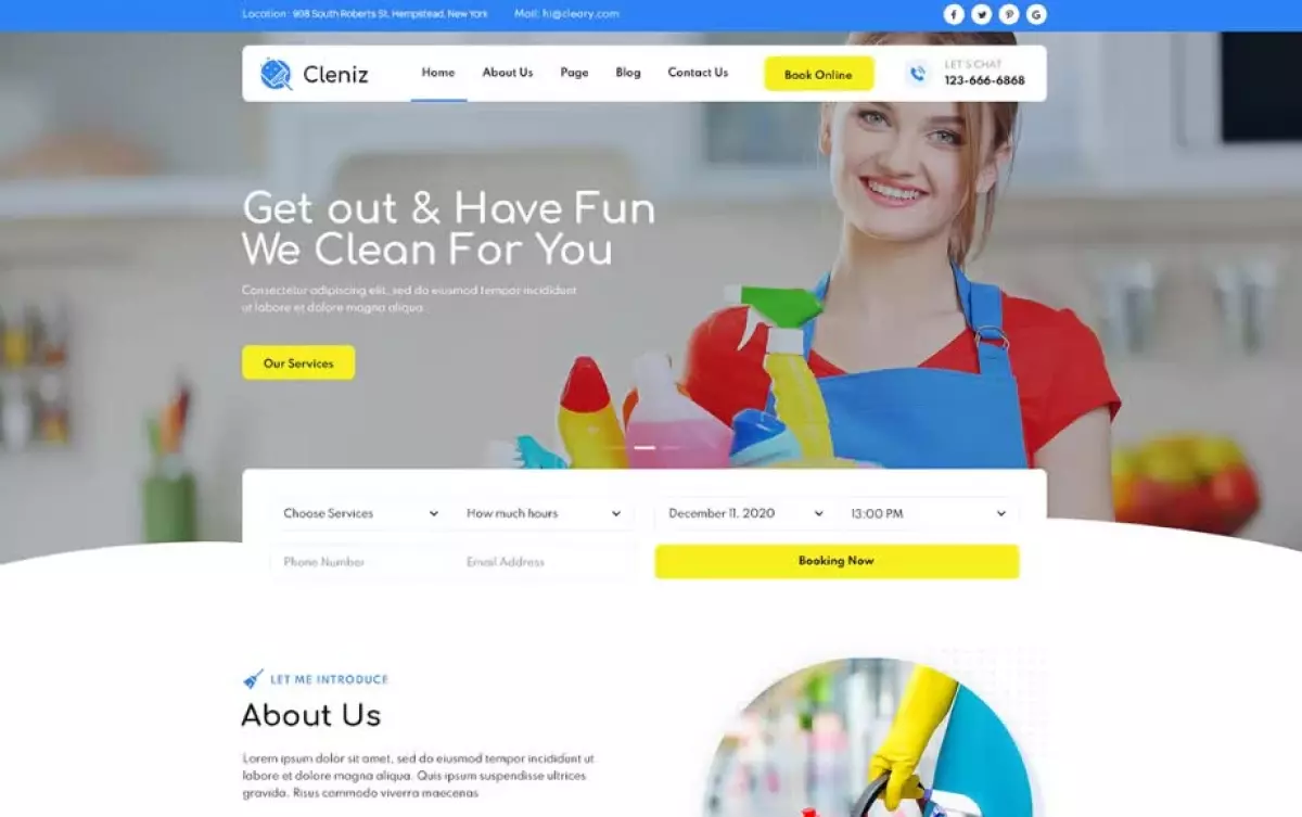 Cleniz - Cleaning Services Elementor Template