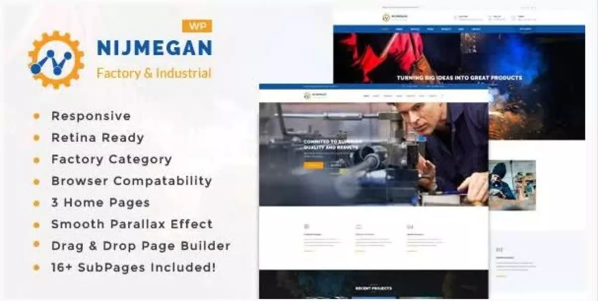 Nijmegan - Factory and Industrial Business WordPress Theme