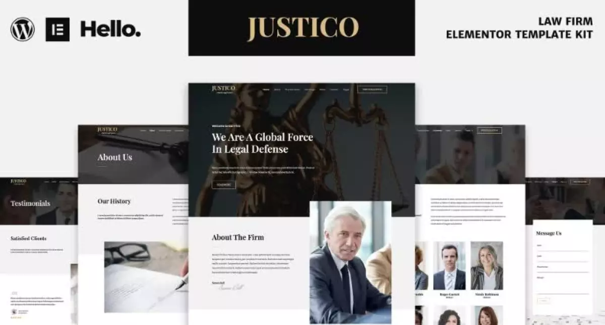 JUSTICO - Law Firm Elementor Template