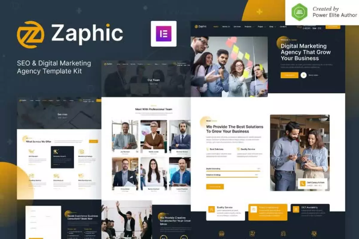 Zaphic - SEO & Digital Marketing Agency Elementor Template