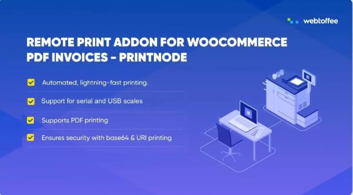 Remote print addon for WooCommerce PDF Invoices – PrintNode