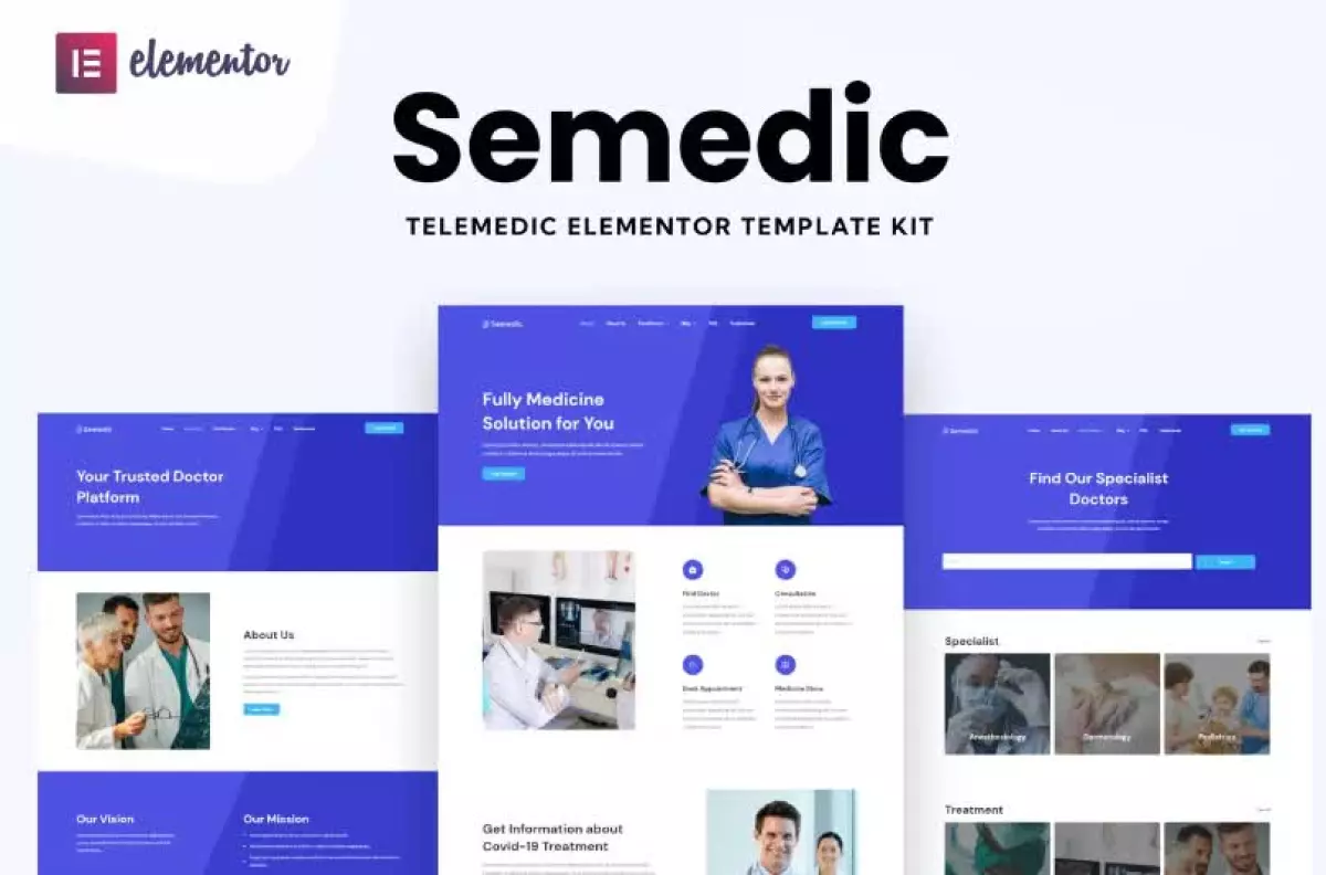 Semedic - Doctor Telehealth Elementor Template