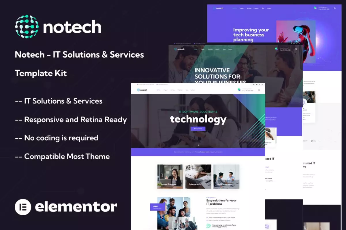 Notech - IT Solutions &amp; Services Template Kit