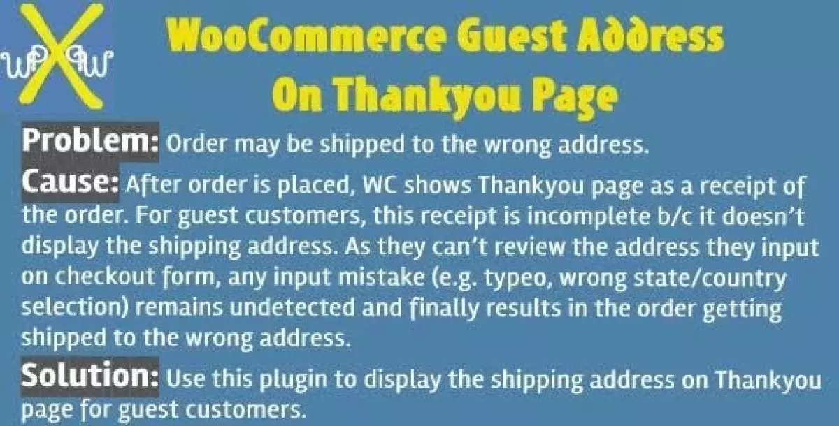 [WISH] WooCommerce Guest Address On Thankyou