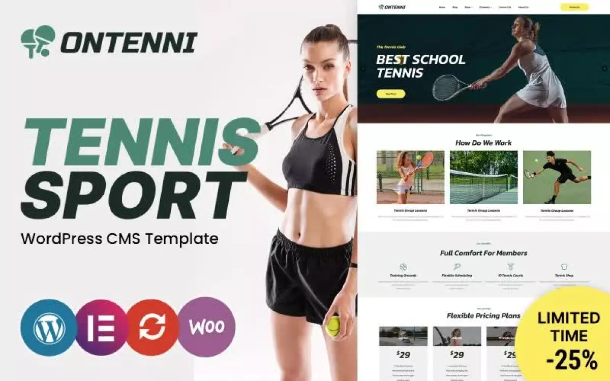 Ontenni - Tennis Club & Sports WordPress Theme