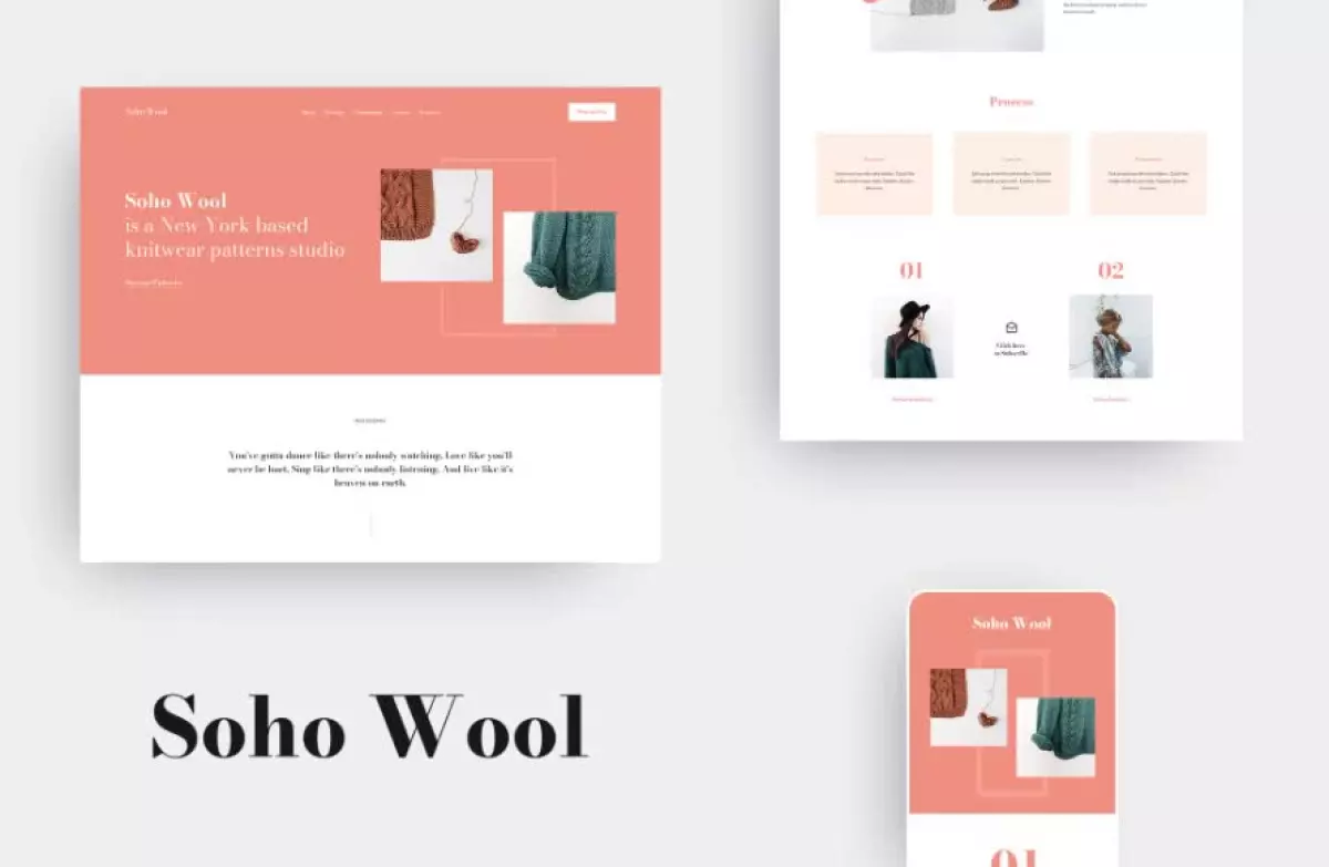 SohoWool - Handmade Craft Patterns Elementor Template