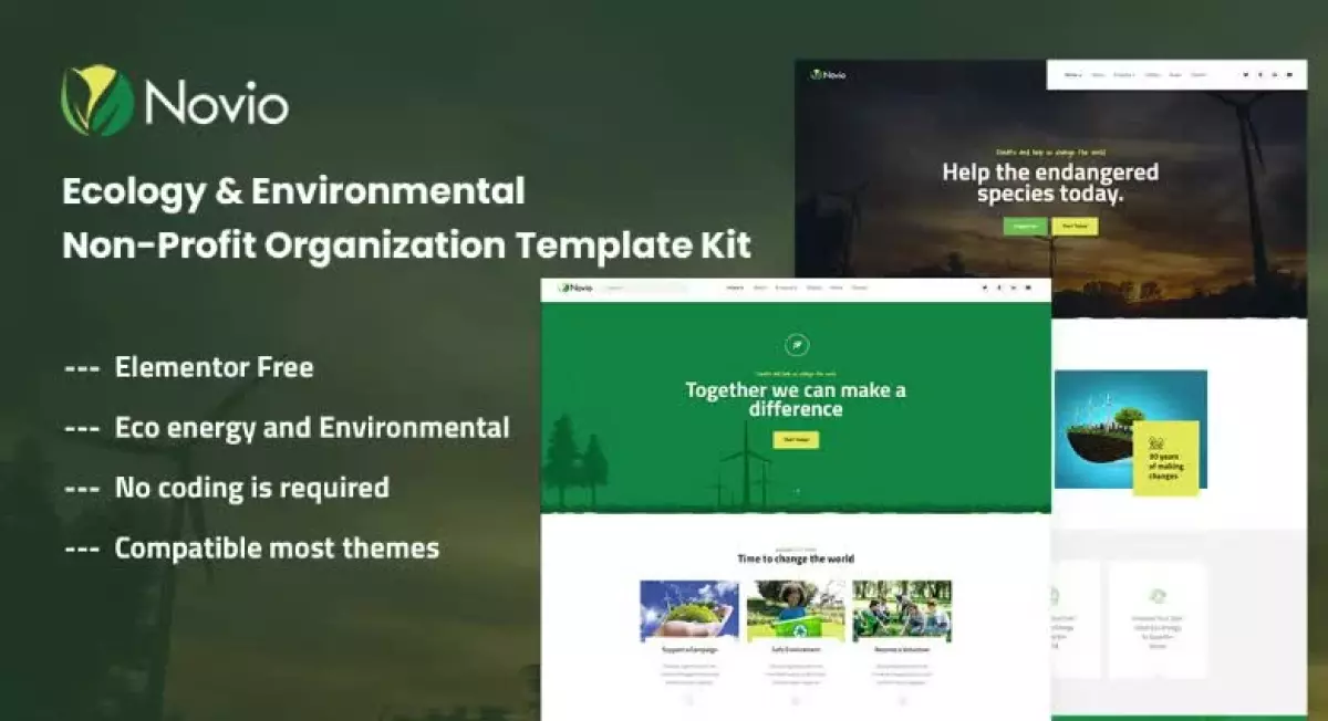 Novio - Ecology & Environmental Non-Profit Organization Template