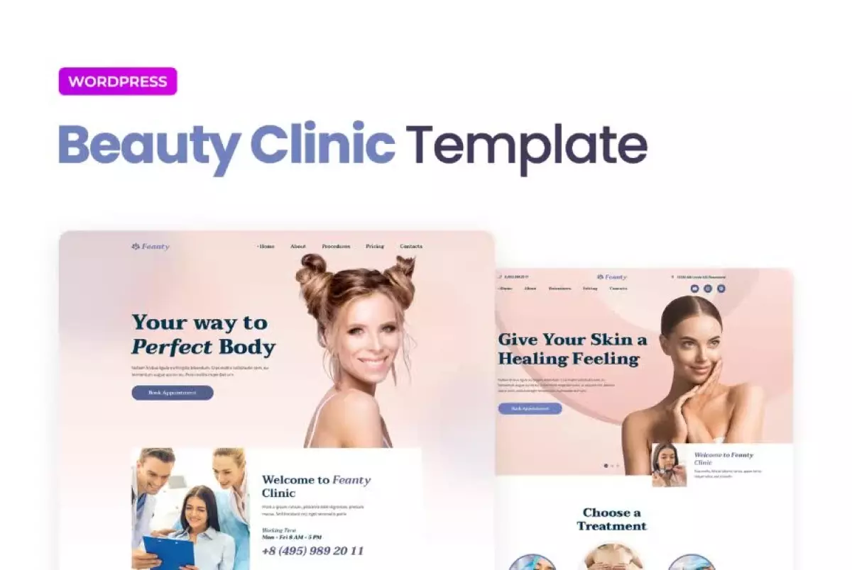 Feanty – Beauty Clinic Elementor Template