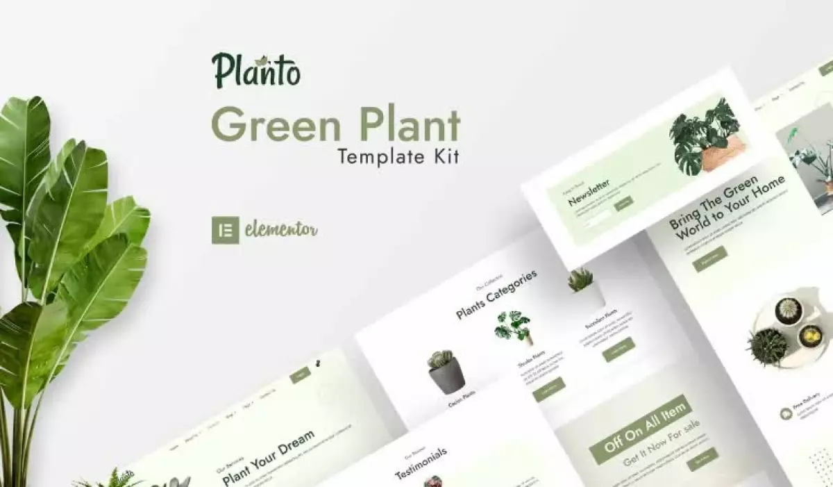 Planto - Green Elementor Template