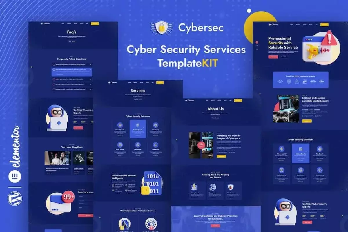 Cybersec - Security Services Elementor Template
