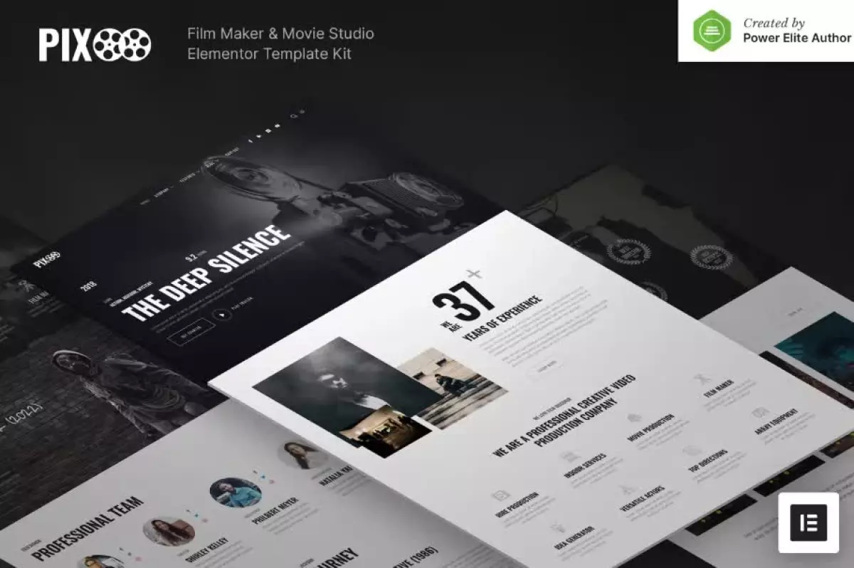 Pixoo – Film Maker & Movie Studio Elementor Template