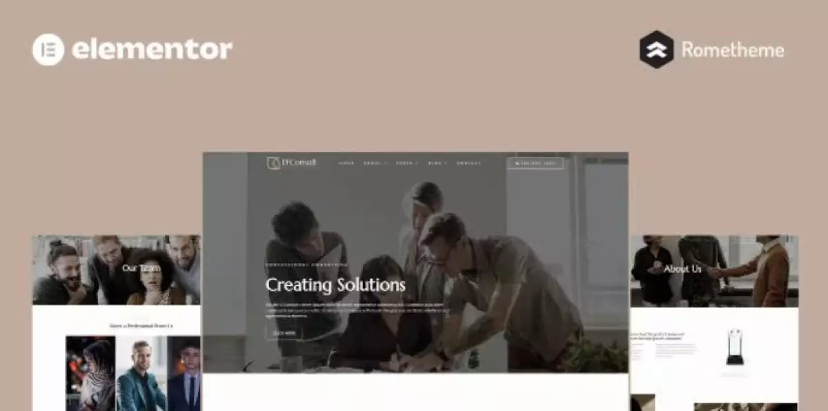 D'Consult - Business Consulting Elementor Pro Full Site Template