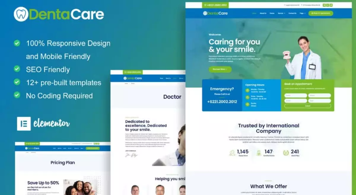 DentaCare - Dentist & Medical Elementor Template