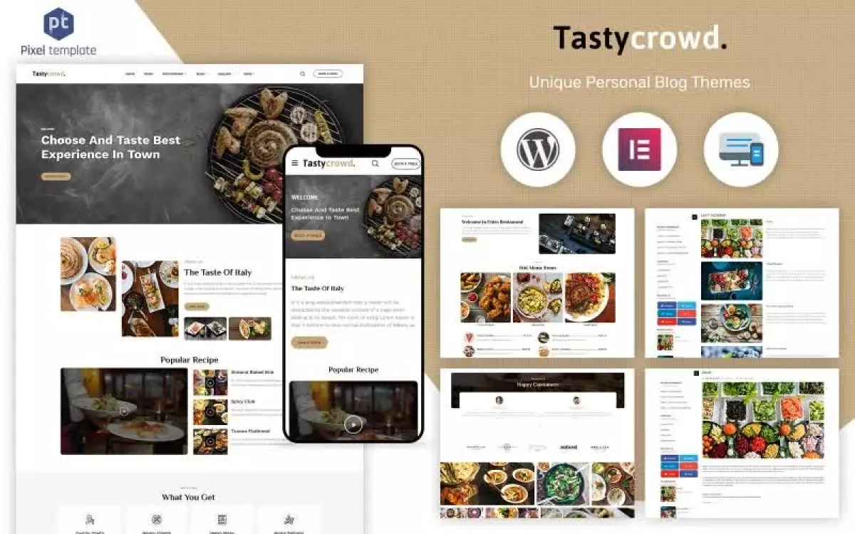 Tastycrowd - Cafe & Restaurant WordPress Elementor WordPress Theme