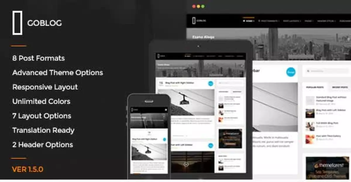 GoBlog - Responsive WordPress Blog Theme