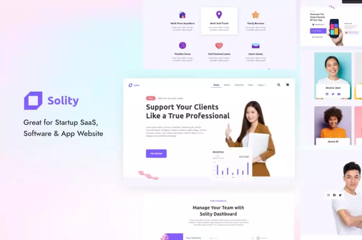 Solity - SaaS & Startup Elementor Template