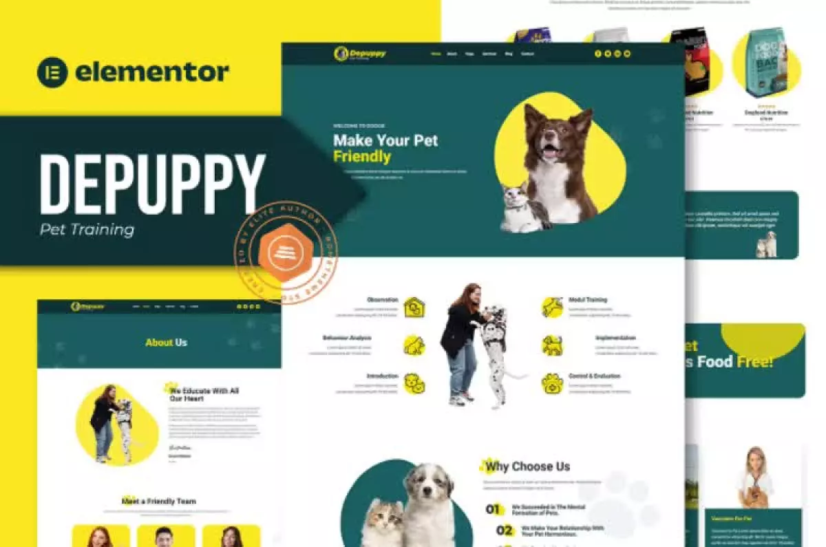 Depuppy - Pet Training Elementor Template