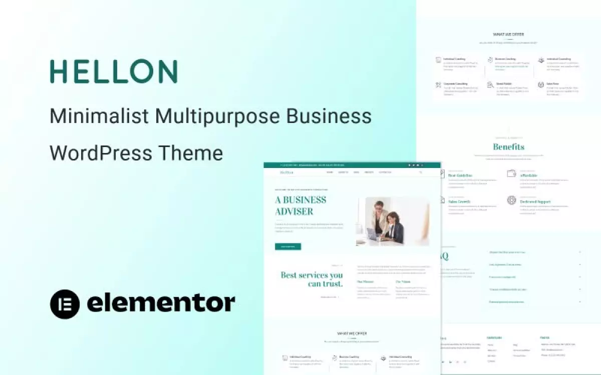 Hellon - Minimalist Multipurpose Business WordPress Theme