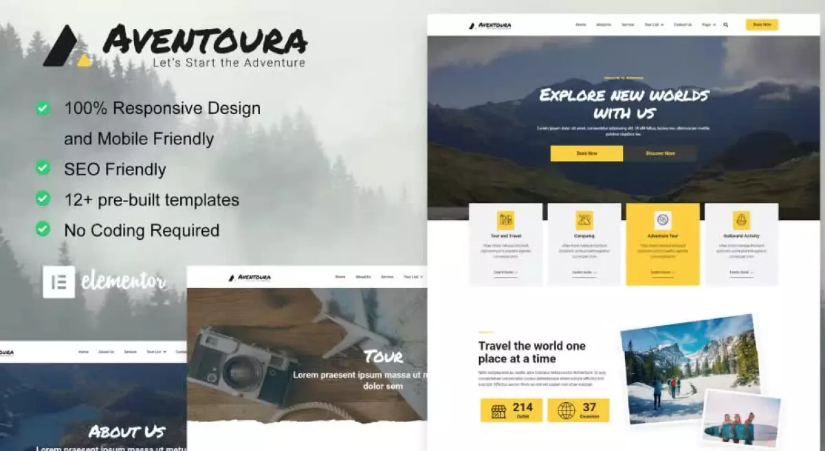 Aventoura - Travel & Tour Agency Elementor Template