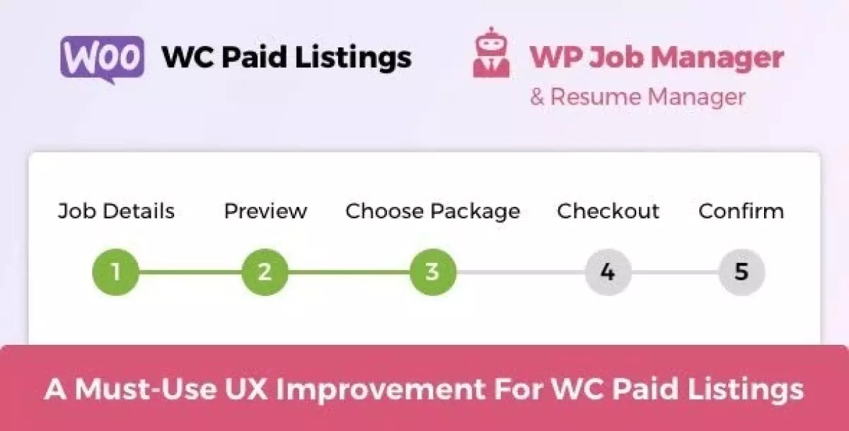 [WISH] Job &amp; Resume Submit Steps Indicator for WC Paid Listings and WP Job