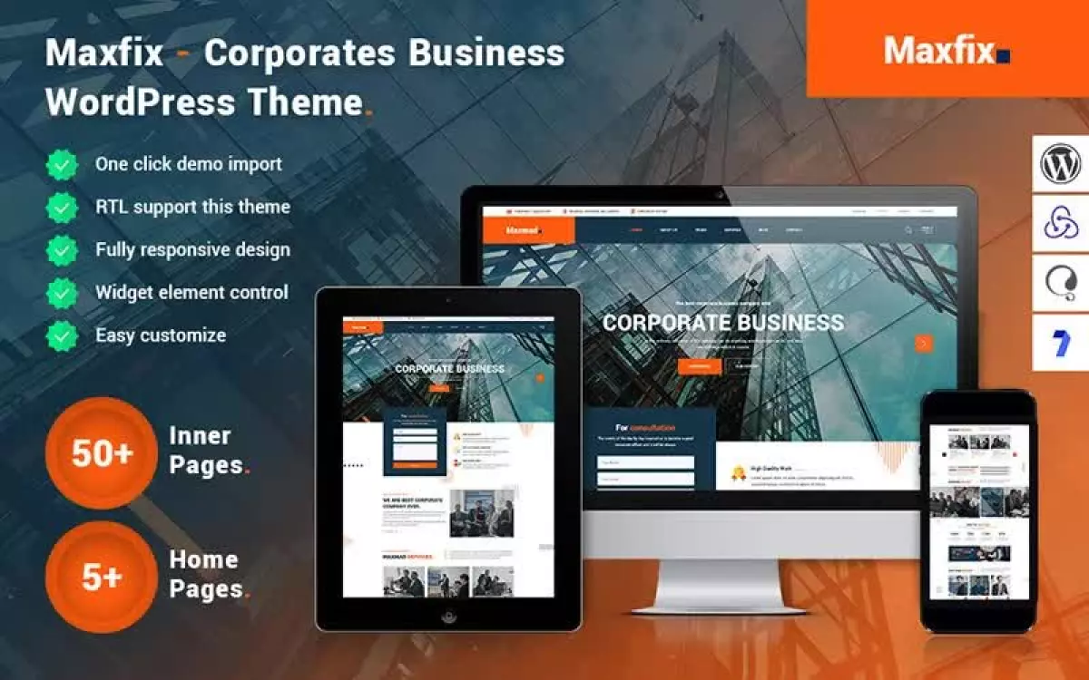 Maxfix - Corporates Business WordPress Theme