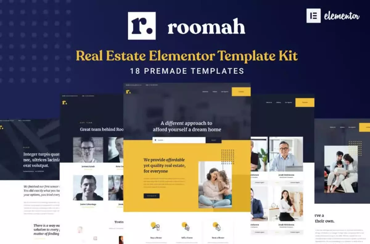 Roomah - Real Estate Agent Elementor Template