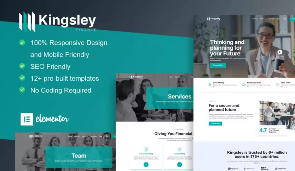 Kingsley - Finance & Investment Elementor Template