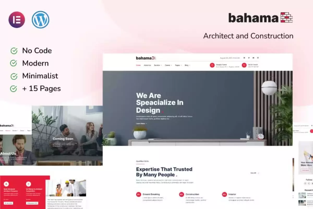 Bahama Contractor & Architect Elementor Template