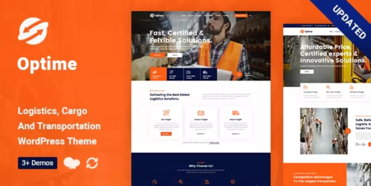 Optime - Logistics &amp; Transportation WordPress Theme