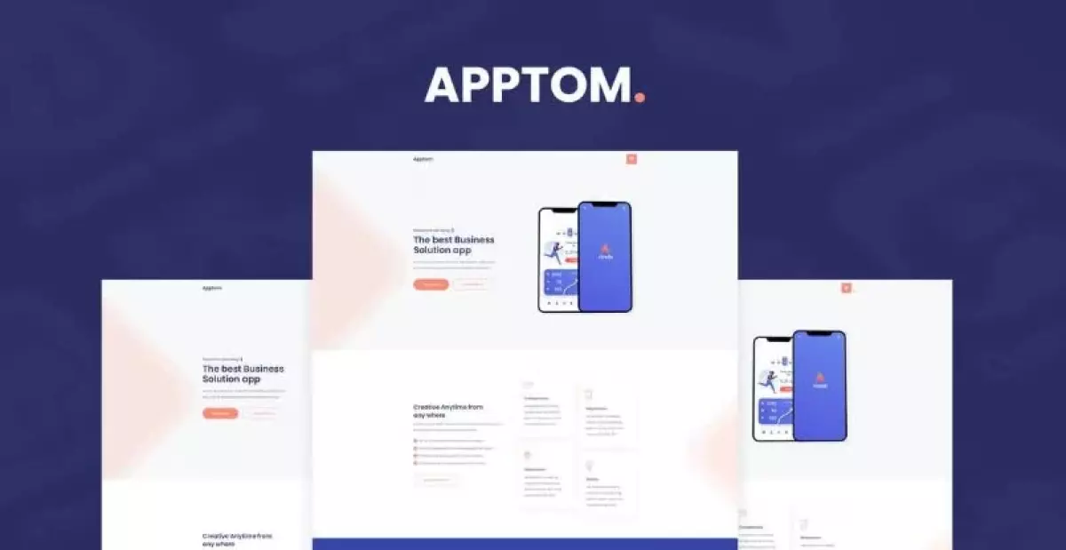 Apptom - App & Software Showcase Elementor Template