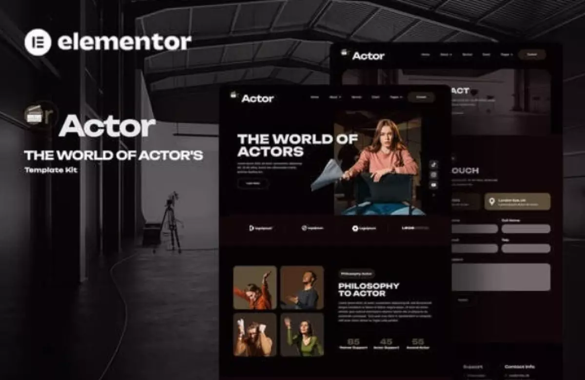 Oractor – Actor Agency Elementor Template Kit