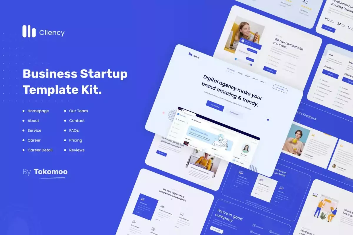 Clientcy | Business & Startup Elementor Template