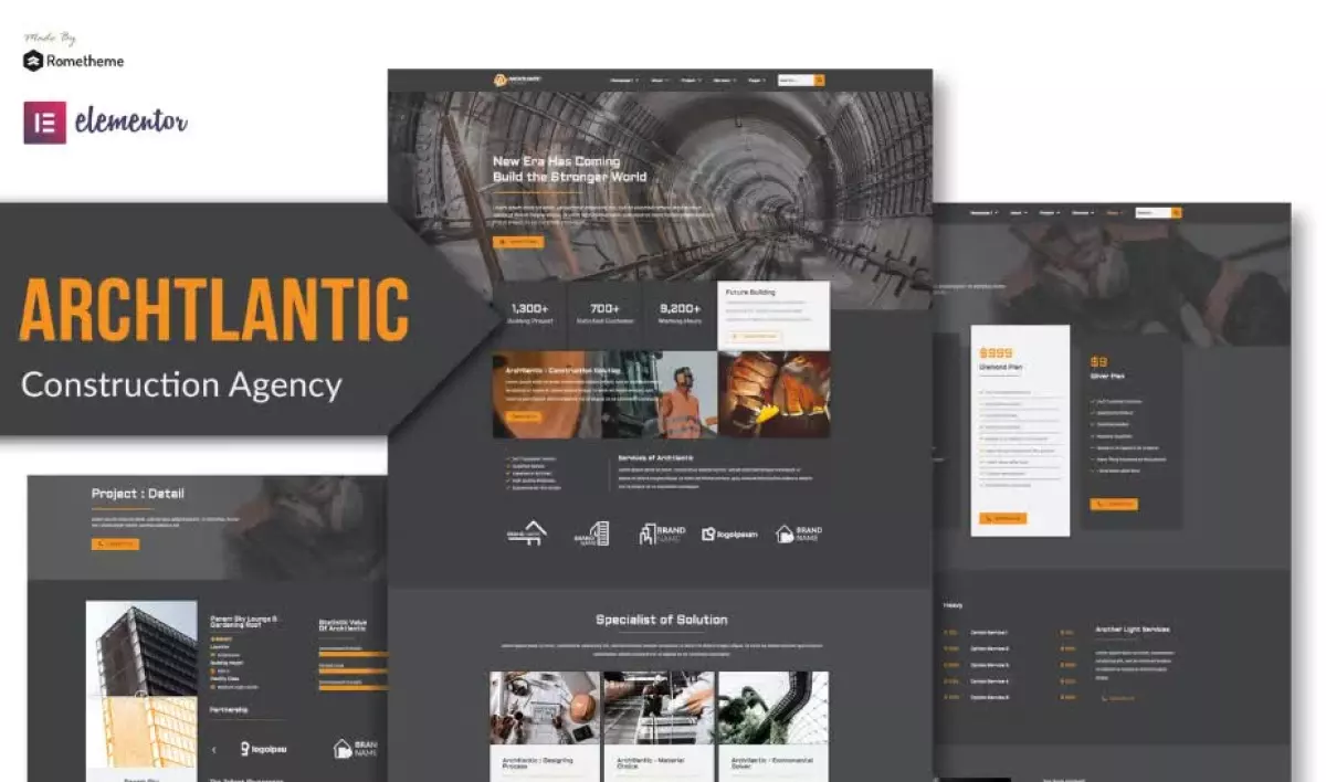 Archtlantic - Construction Agency Elementor Template