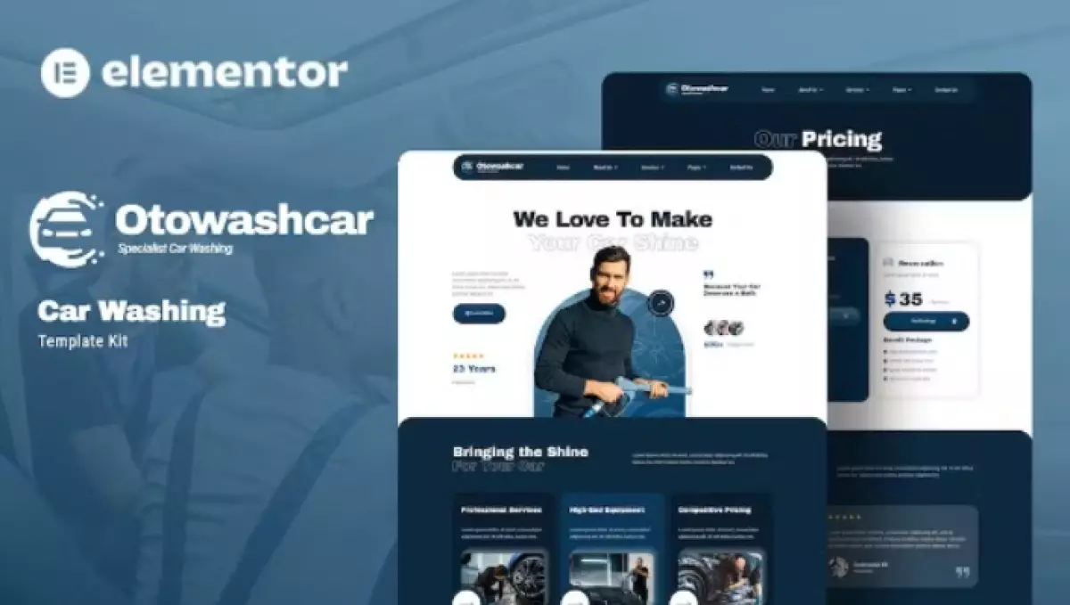 Otowashcar – Car Washing Elementor Template Kit