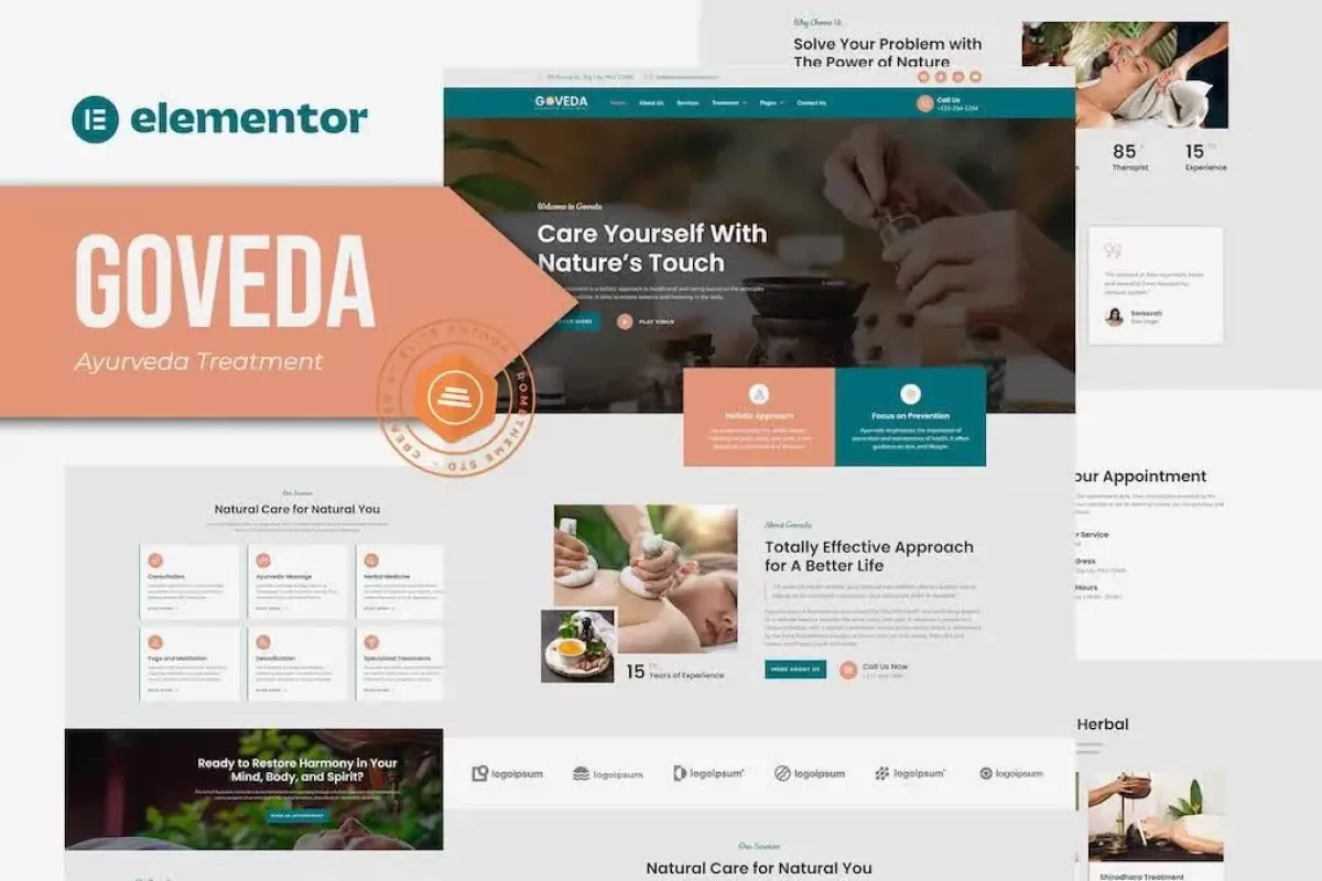 Goveda - Ayurveda Treatment Elementor Template