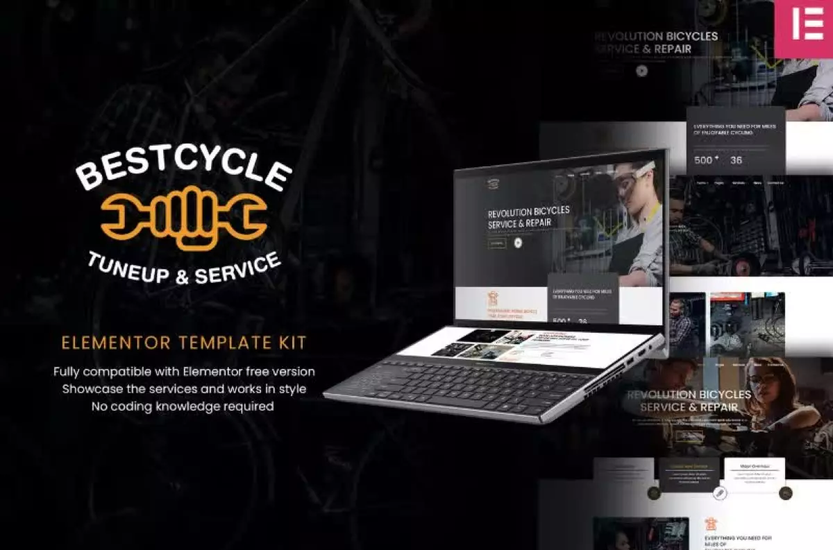 Bestcycle | Bicycle Repair & Service Elementor Template