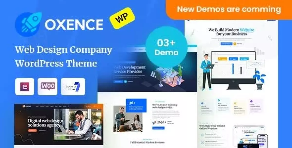 Oxence -  Web Design Agency Elementor  WordPress Theme 1.2.1