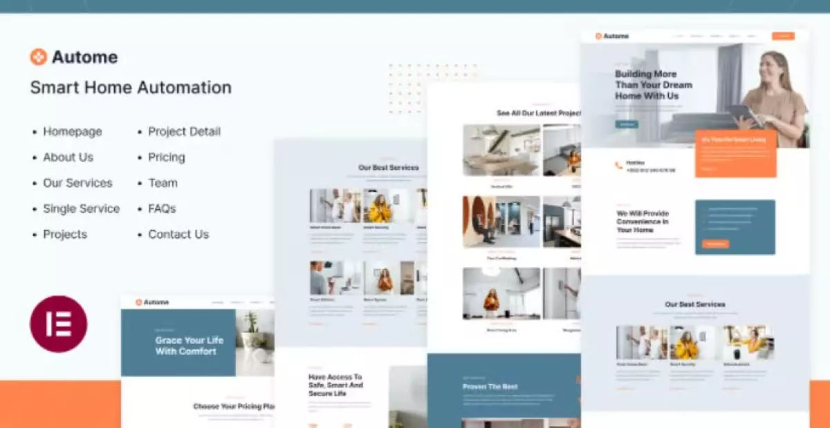 Autome | Smart Home Automation Elementor Template
