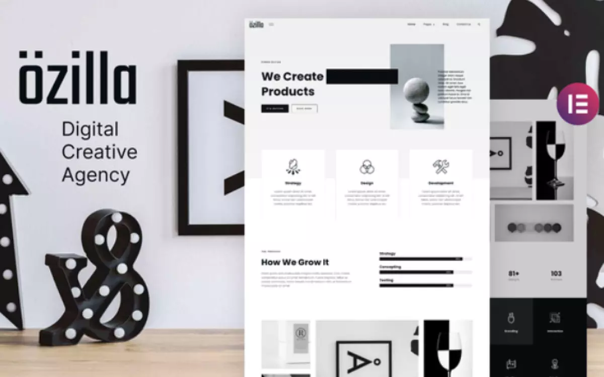 Ozilla – Digital Creative Agency Elementor Template Kit