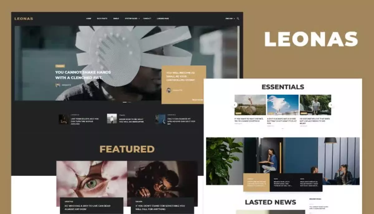 Leonas - Blog & Magazine Elementor Template