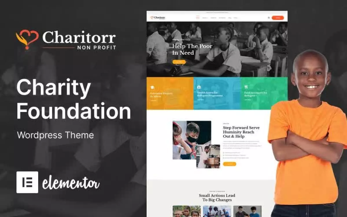 Charitorr - Nonprofit Charity & Donation WordPress Theme