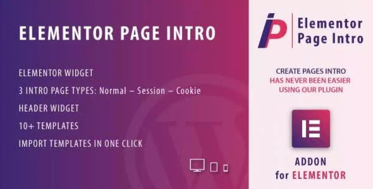 Page Intro for Elementor WordPress Plugin