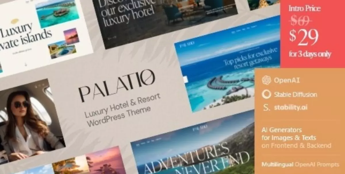 Palatio — Luxury Hotel &amp; Resort WordPress Theme