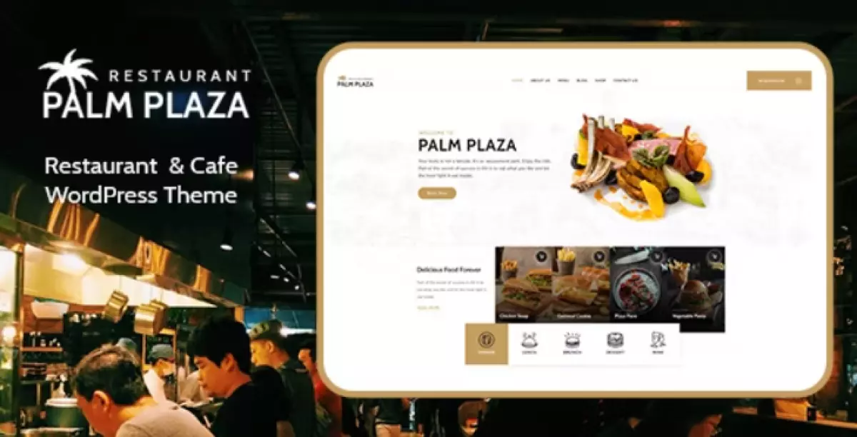 Palmplaza - Restaurant &amp; Cafe WordPress Theme