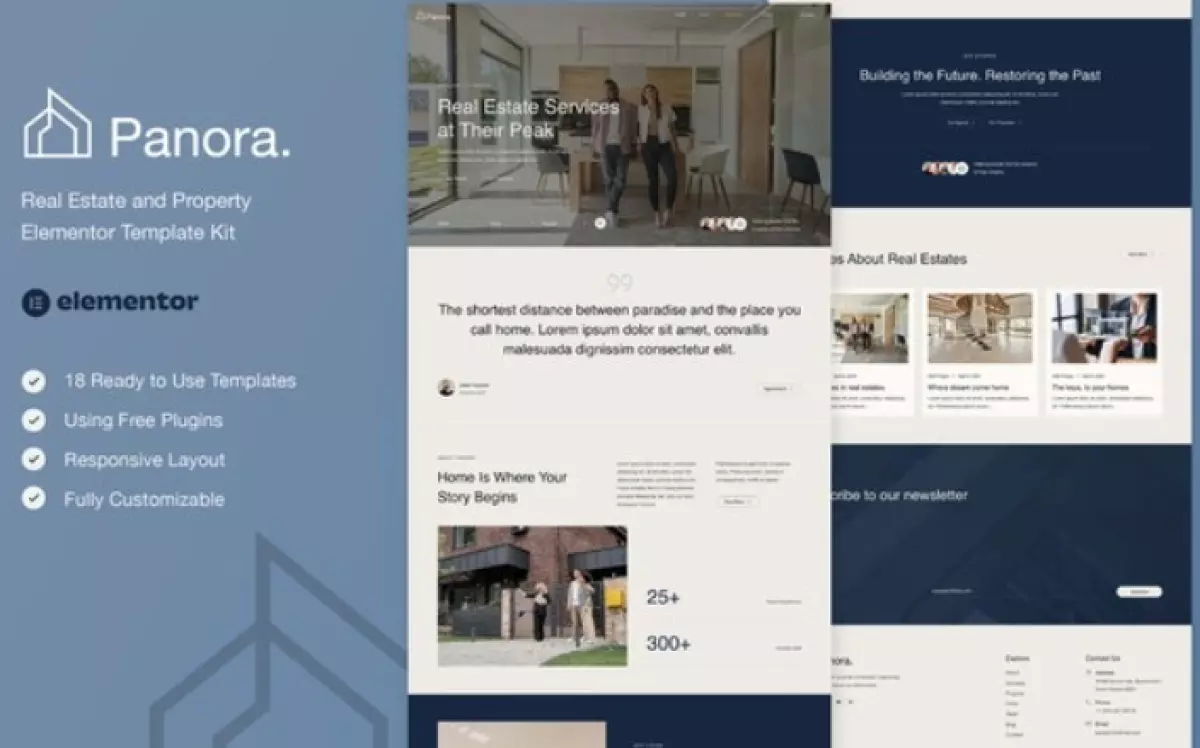 Panora – Real Estate &amp; Property Elementor Template Kit