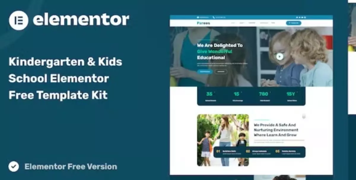 Parees – Kindergarten &amp; Kids School Elementor Template Kit