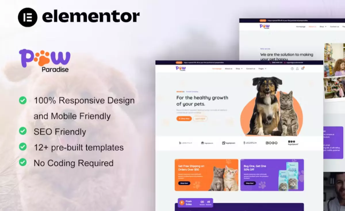 PawParadise – WooCommerce Pet Shop Elementor Template Kit