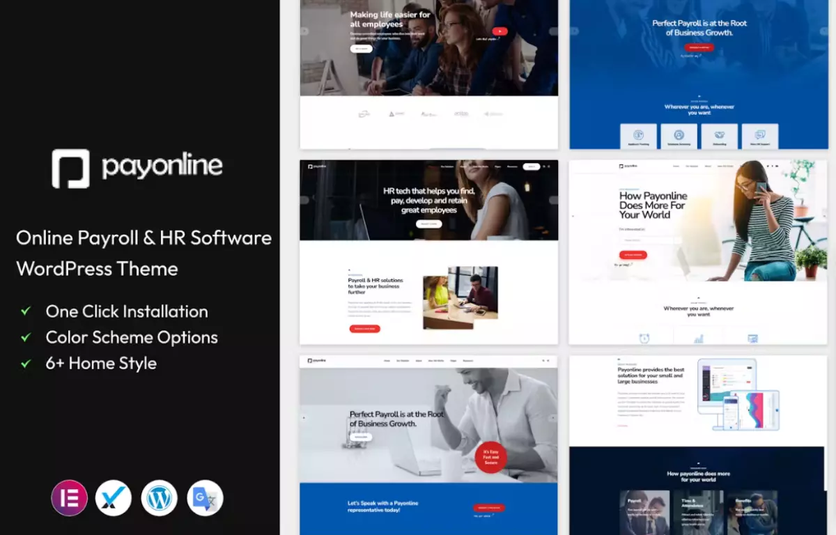 Payonline - Online Payroll and HR WordPress Theme